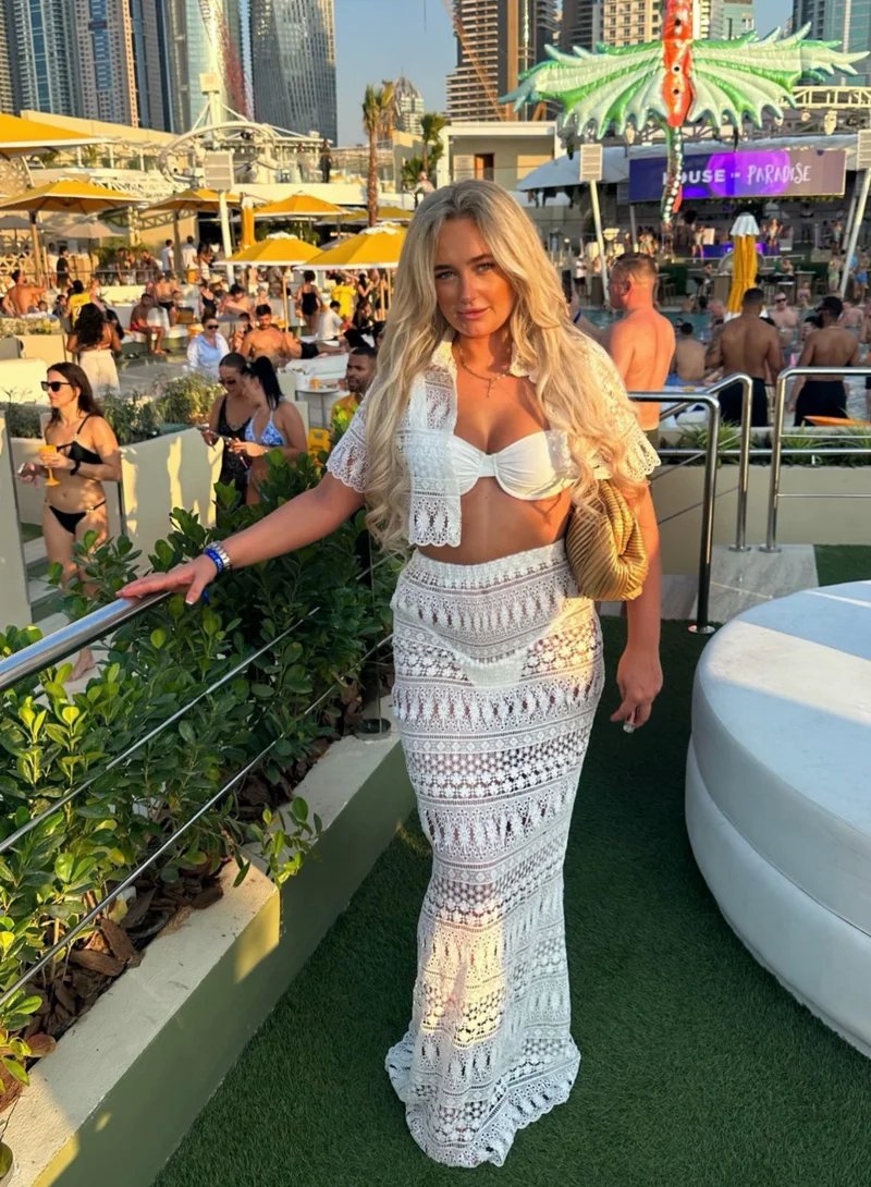 Itty Bitty Kinis Mykonos co-ord White