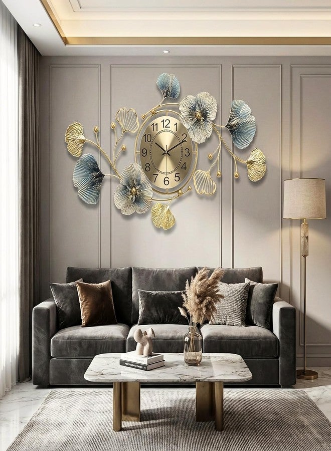 RIOH 32 Inch Big Metal Wall Clock for Living Room Modern Designer Decorative Wall Art Clock with Silent Sweep Quartz Movement for Home Office Hall and Interior Walls (kek) - Image 1