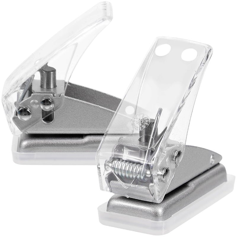 2pcs Mini Single Hole Puncher Plastic Paper Craft Tool for Projects Scrapbooking Planner Use Design for Easy Crafting - Image 1