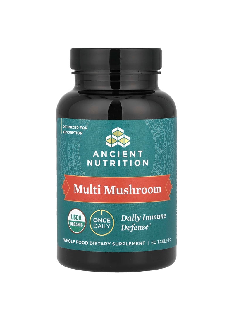 Ancient Nutrition Multi Mushroom, Daily Immune Defense, 60 Tablets