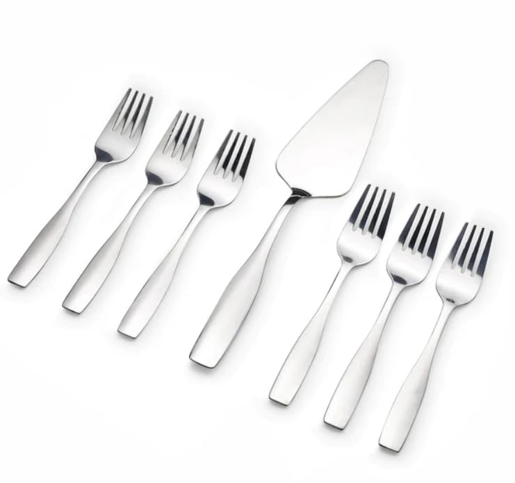 STEREN IMPEX | Cake Server | Serving Spatula - Set of 7 Pcs (1 Cake Server & 6 Forks) - Image 1