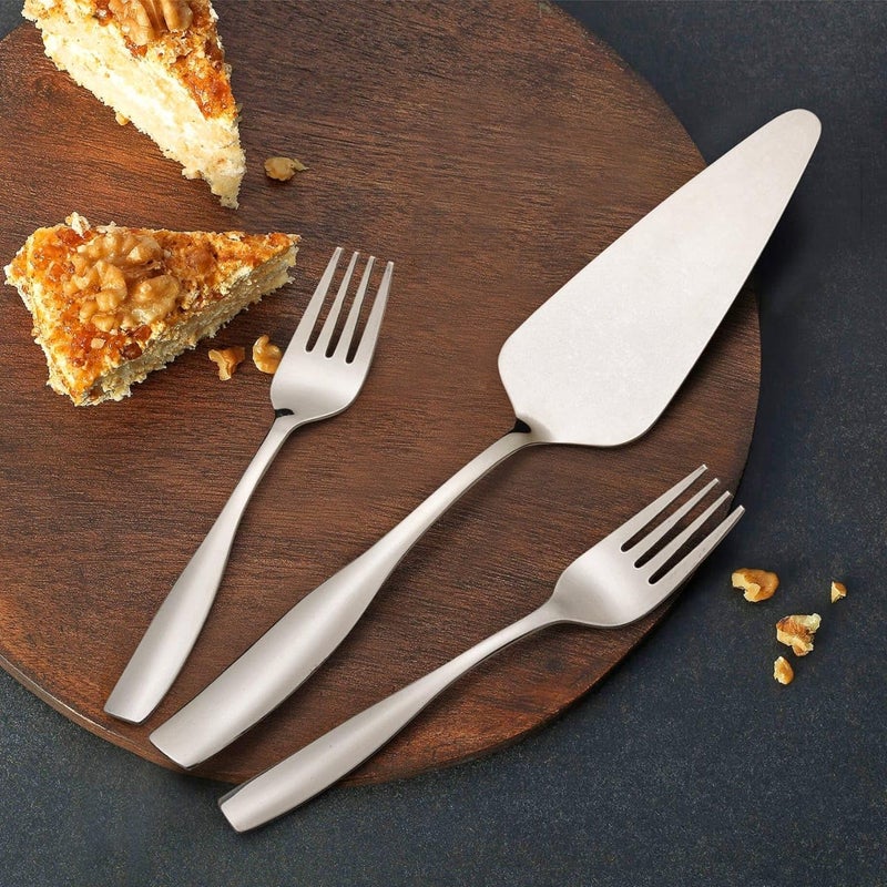 STEREN IMPEX | Cake Server | Serving Spatula - Set of 7 Pcs (1 Cake Server & 6 Forks) - Image 2