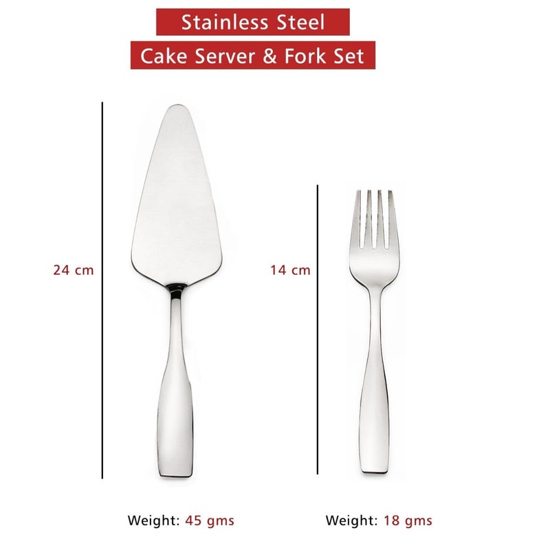 STEREN IMPEX | Cake Server | Serving Spatula - Set of 7 Pcs (1 Cake Server & 6 Forks) - Image 4