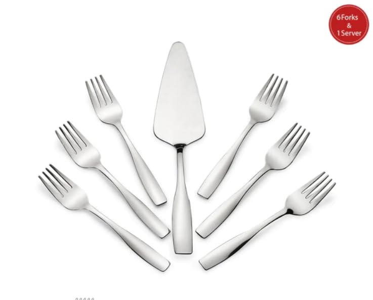 STEREN IMPEX | Cake Server | Serving Spatula - Set of 7 Pcs (1 Cake Server & 6 Forks) - Image 3