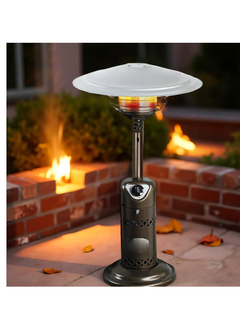 Portable Patio Heater – Outdoor Propane Tabletop Heater | Compact Bronze Design | Ideal for Garden, Balcony & Terrace Use - Image 2