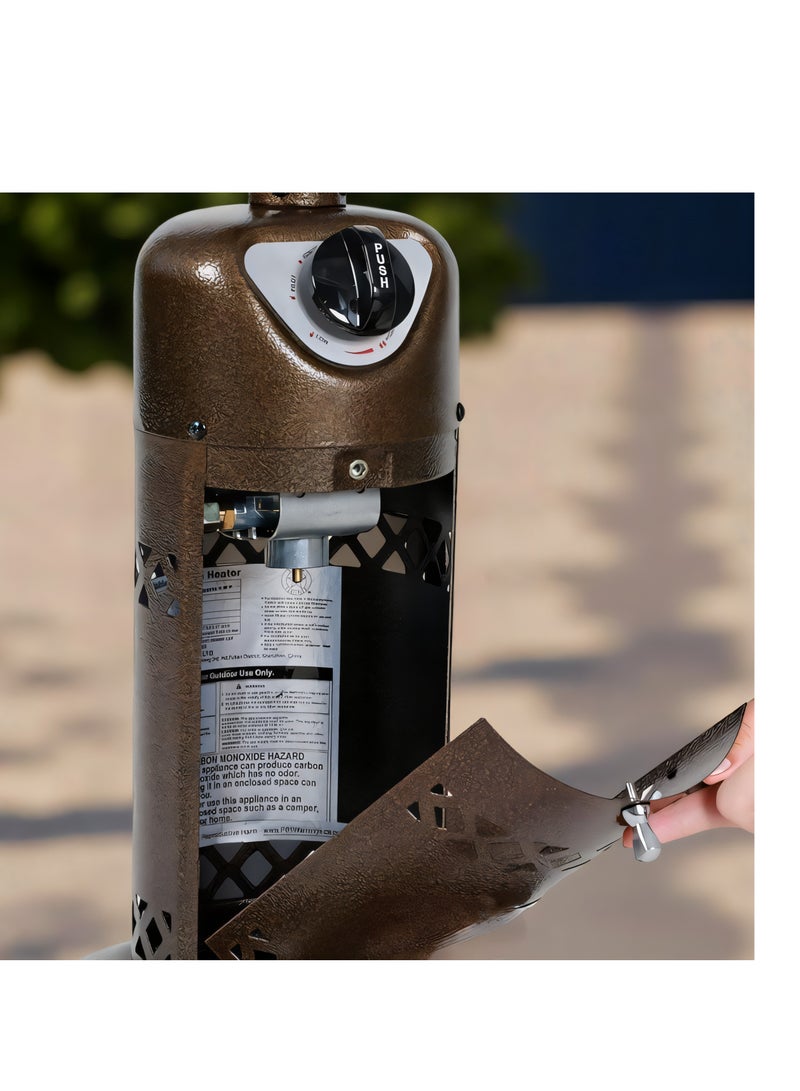 Portable Patio Heater – Outdoor Propane Tabletop Heater | Compact Bronze Design | Ideal for Garden, Balcony & Terrace Use - Image 3
