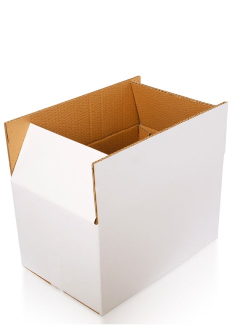 Corrugated white Carton Boxes , A3 size (45x32x30cm) 10 pcs Bundle