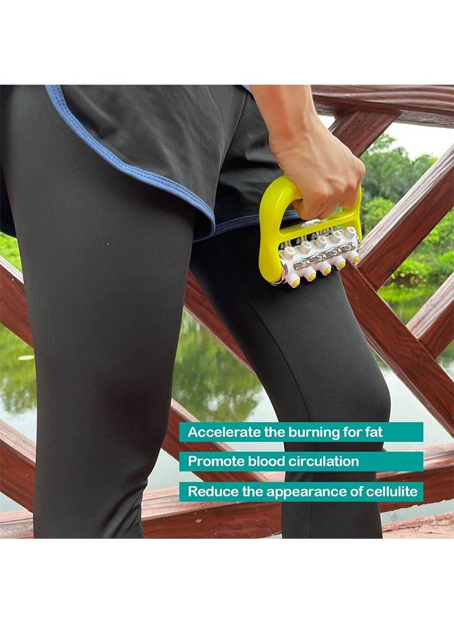 Ocean Cellulite Massager Fascia Release And Muscle Massage Roller Mini Trigger Point Deep Tissue Myofascial Release Tool Body Massager For Men And Women Yellow  - Image 5