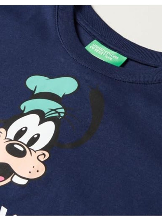 UNITED COLORS OF BENETTON Disney Printed T-Shirt - Blue  - Image 3