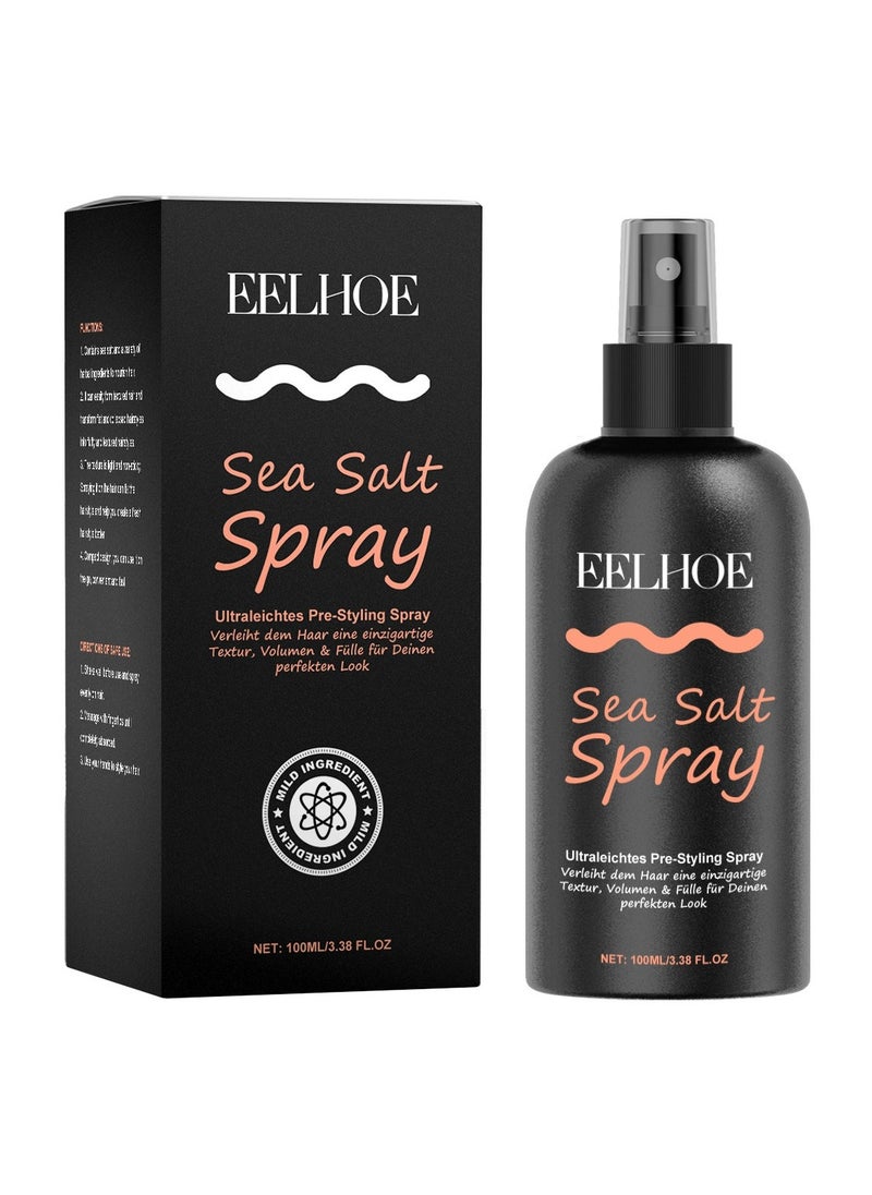 EELHOE Sea Salt Spray for Textured Beach Waves & Volume, Hair Texturizing Spray with Kelp for Men & Women, Adds Thickness & Shine for Fine or Wavy Hair (100ml/3.38oz) - Image 1