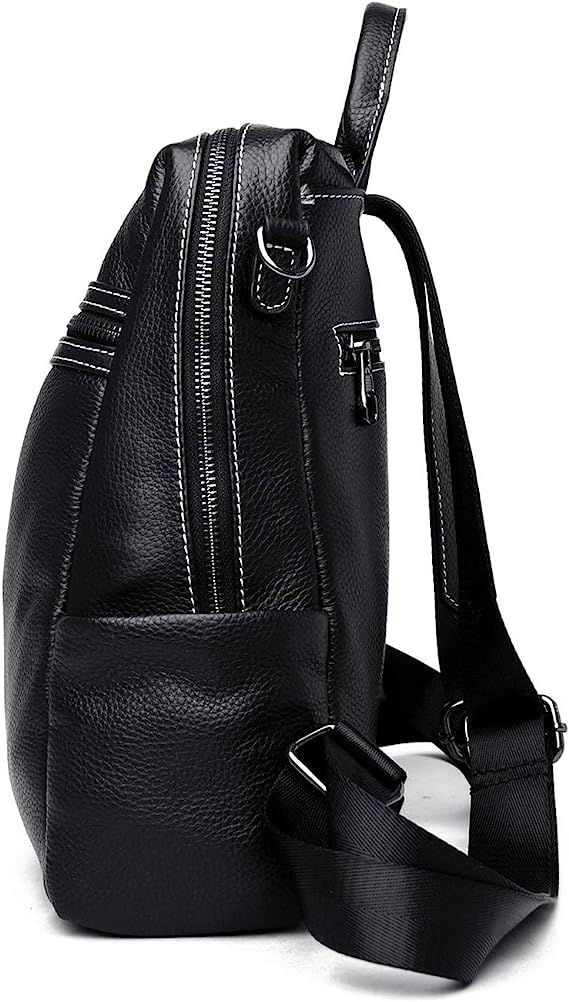 MUCHOVA Stylish Anti Theft Women's Fashion Backpack | Sling | Shoulder | Handbag | Ladies Purse | College Bag for Girls | Crossbody | Casual | Daypack (Black) - Image 4
