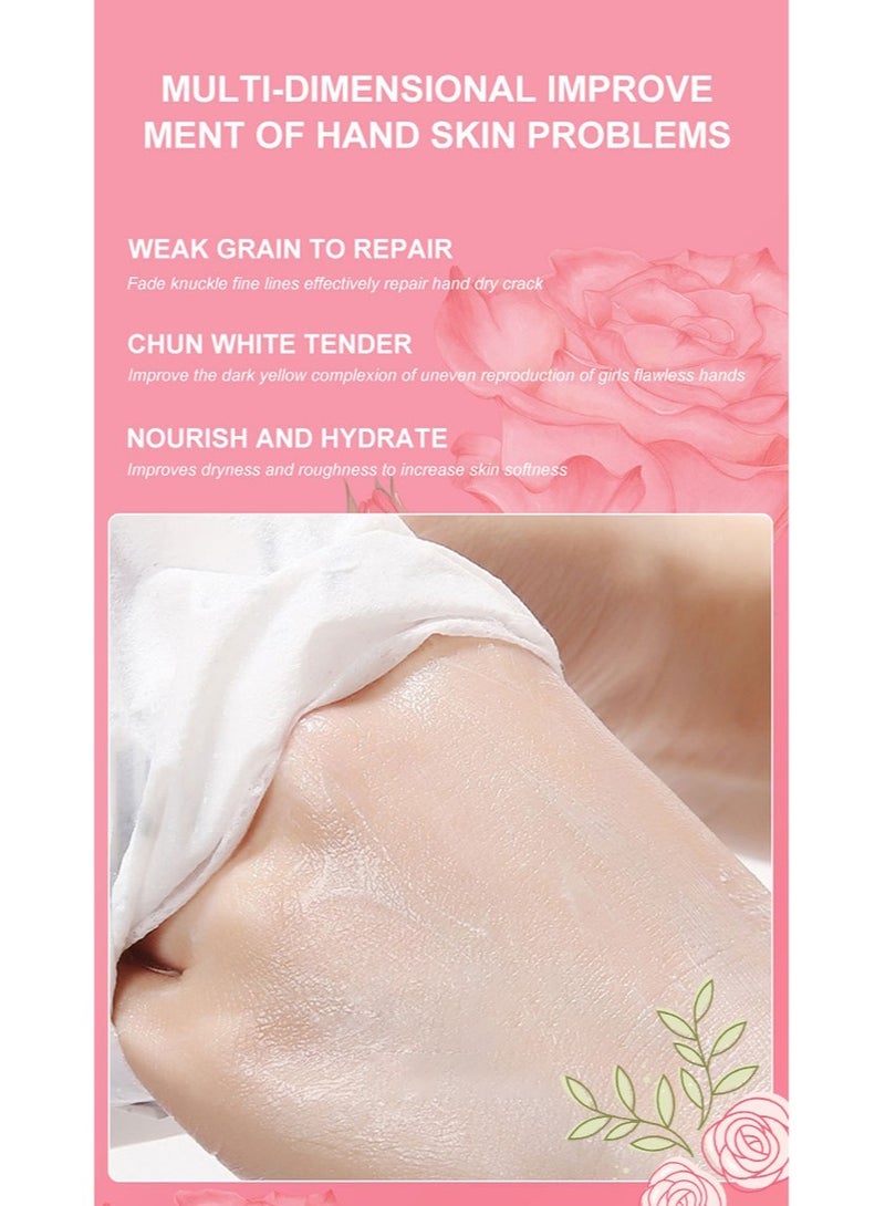 APPTI Hand Peel Mask With Rosa For Dry Cracked Hand 5 Pack-Exfoliating Hand Mask, Natural Exfoliator For Dead Skin,Callus,Repair Rough Hand For Men Women-Repairs Hands & Removes Dead Skin For Soft Hand - Image 3