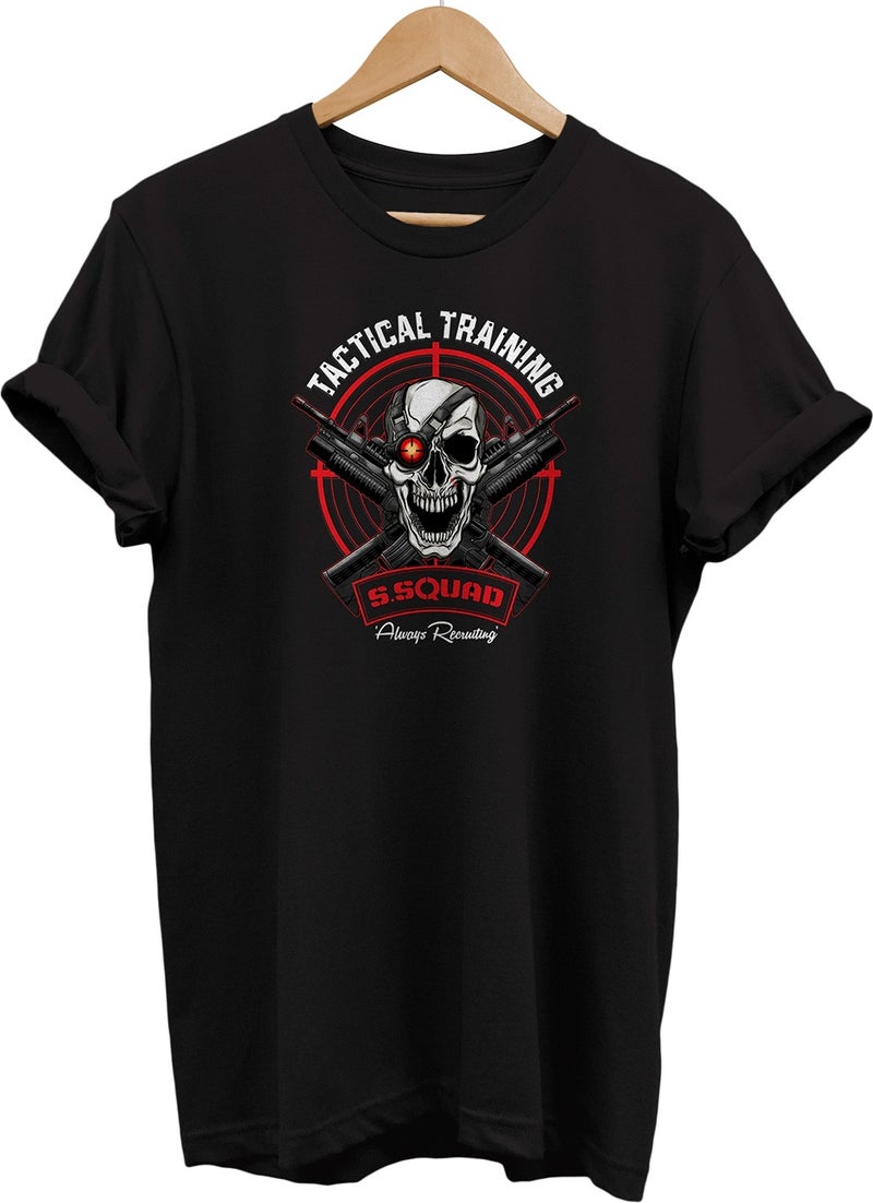 Remonz Tactical Training Printed 100% Cotton Oversize T-Shirt Plus Size T-Shirt  - Image 1