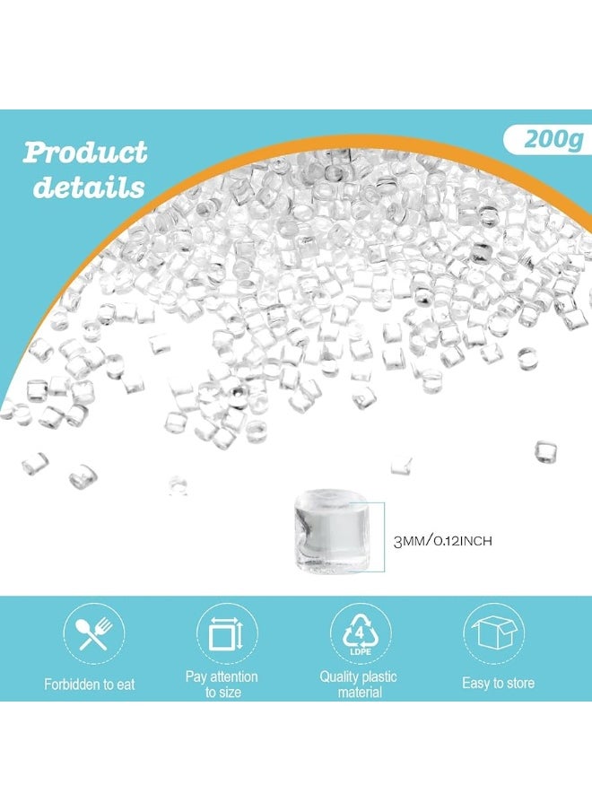 Waydress Waydress Fakes Miniature Clear Plastic Doll House Ice Cubes for Dollhouse Cups Sprinkle Decorations Fake Cake Dessert Beer Drinks Dollhouse Kitchen Food Accessories (200 g)  - Image 3