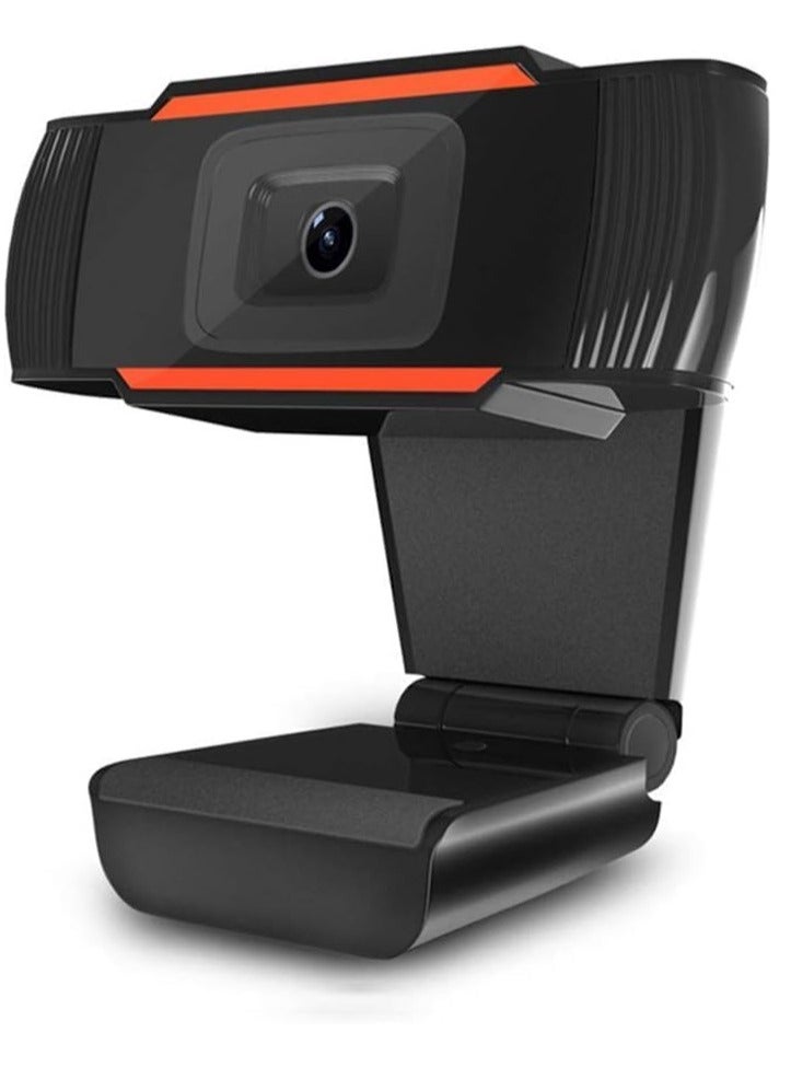 كاميرا ويب FHD 720P مع ميكروفون للكمبيوتر واللاب توب ومكالمات الفيديو والمؤتمرات (720 بكسل)، أسود - Image 1