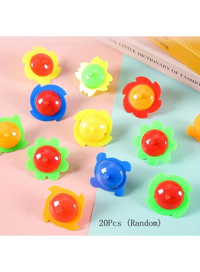 20Pcs Colorful Hand Twisting Tops For Kids Durable Plastic Spinning Toys Party Favors - Image 1