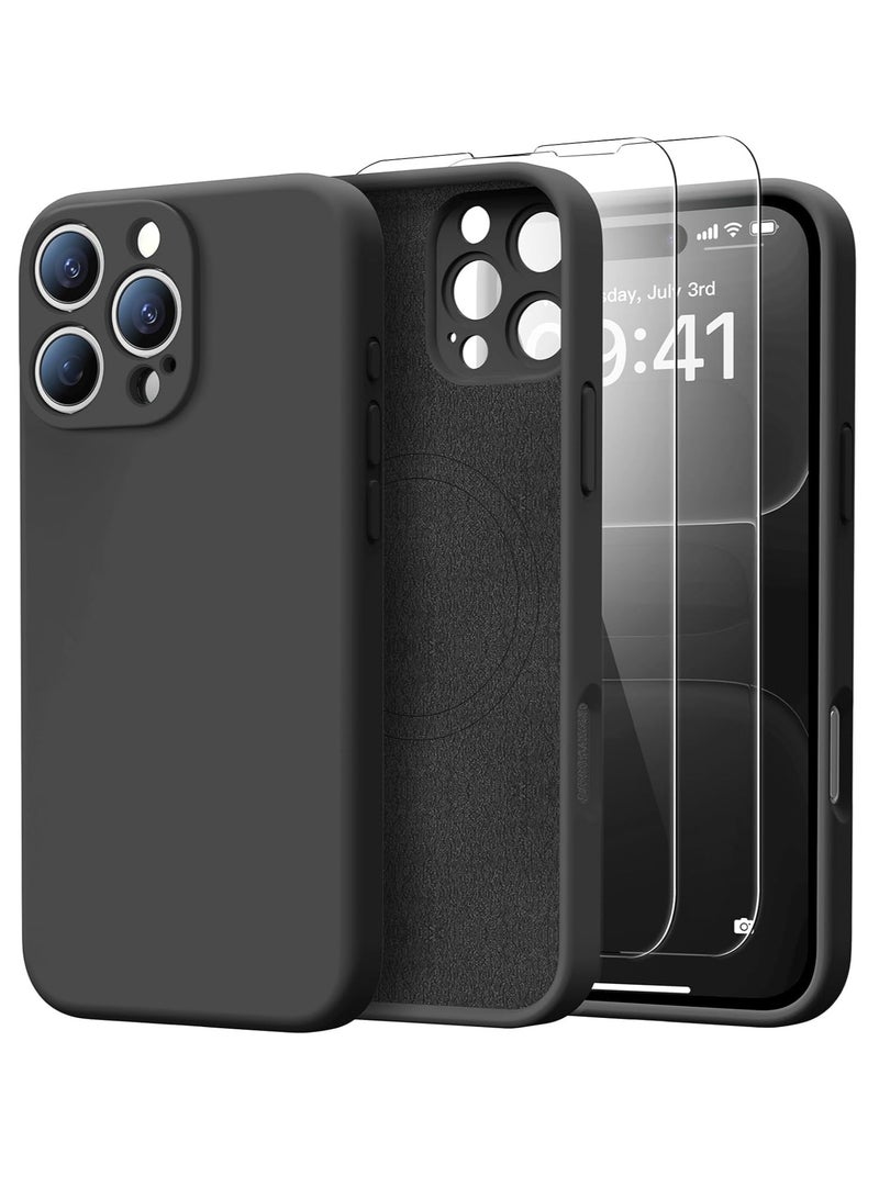 ELTRAZONE iPhone 16 Pro Max Case with 2 Screen Protectors - MagSafe Compatible, Upgraded Camera Protection, Liquid Silicone Protective Case (6.9”) - Dark Grey - Image 1