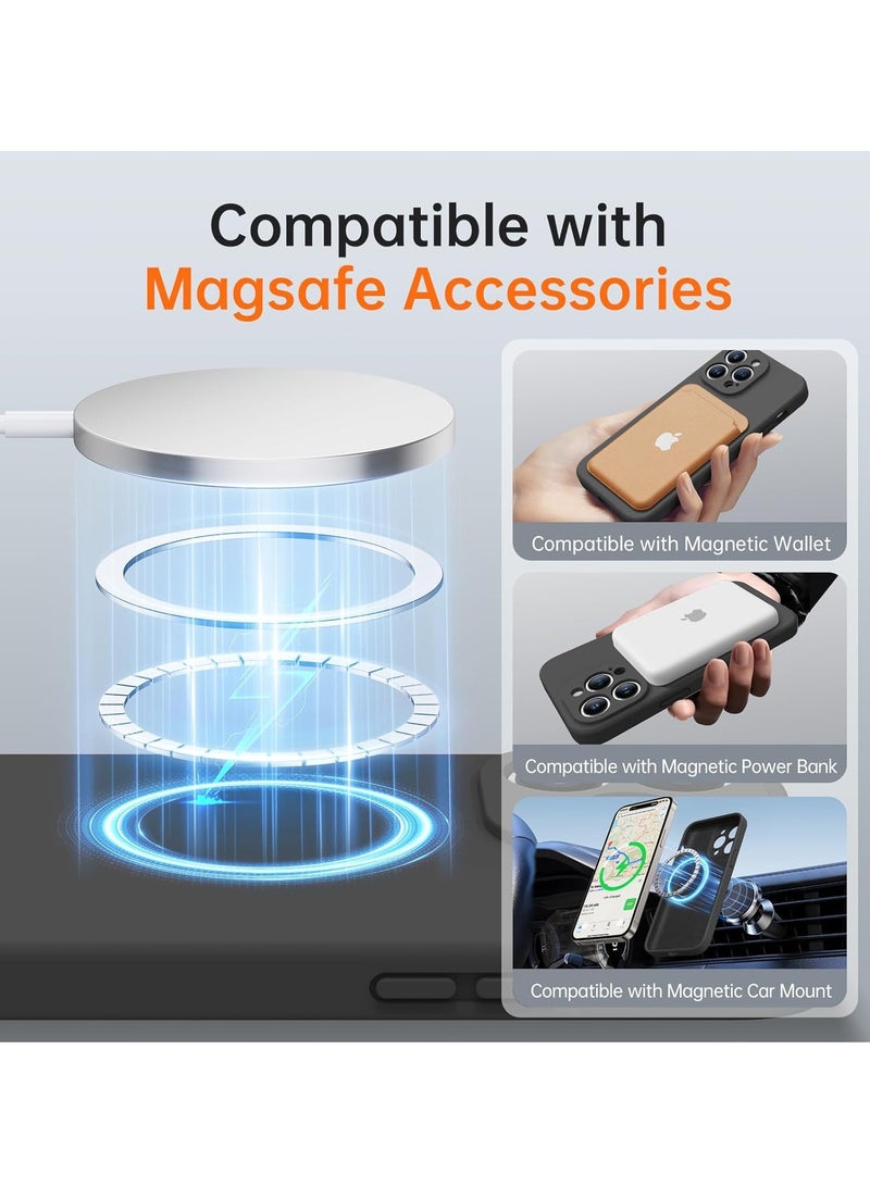 ELTRAZONE iPhone 16 Pro Max Case with 2 Screen Protectors - MagSafe Compatible, Upgraded Camera Protection, Liquid Silicone Protective Case (6.9”) - Dark Grey - Image 2