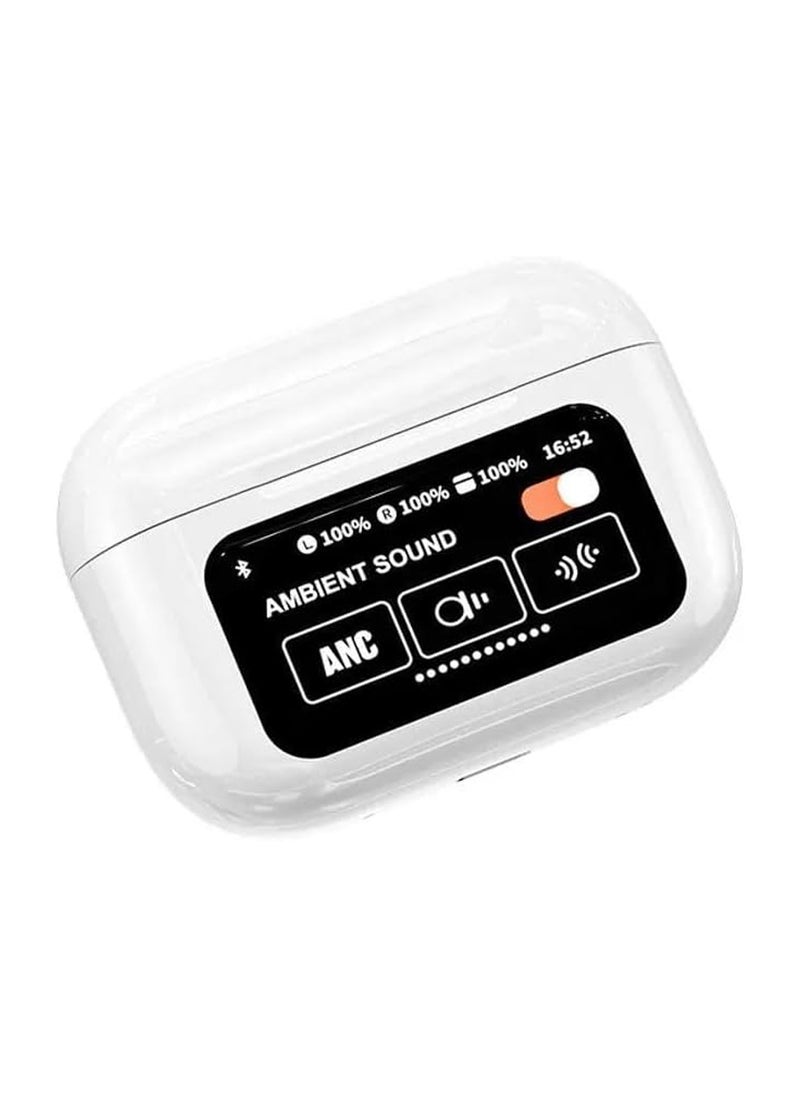 Deepbass - TWS-R9 True Wireless Earbuds – ANC+ENC, Touch Control, Long Battery Life - White - Image 1