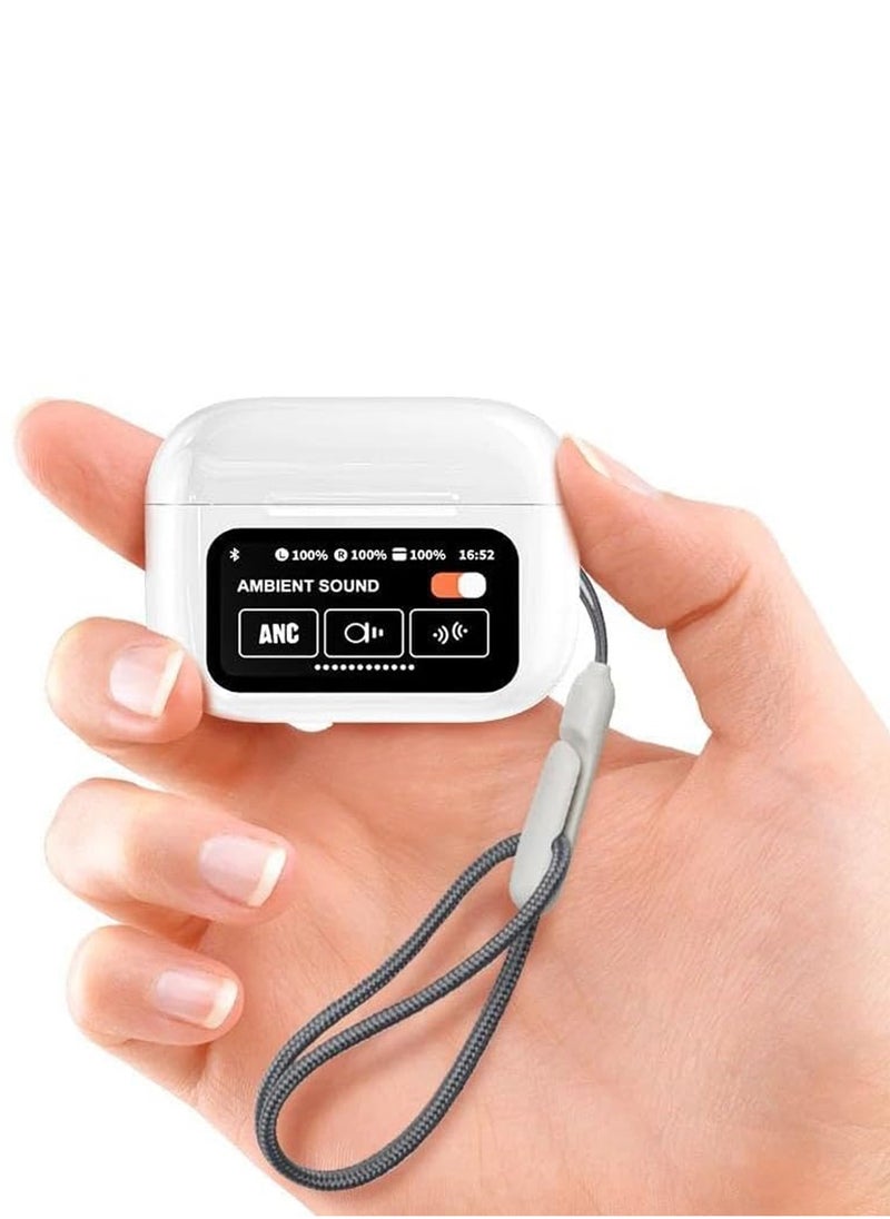 Deepbass - TWS-R9 True Wireless Earbuds – ANC+ENC, Touch Control, Long Battery Life - White - Image 1