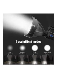 Arabest Rechargeable Spotlight Torch, LED Super Bright P70 High Lumen Handheld Tactical Torch, 4 Brightness Modes and IPX6 Waterproof Large Searchlight with USB Output and Foldable Tripod for Camping/Hunting  - Image 3