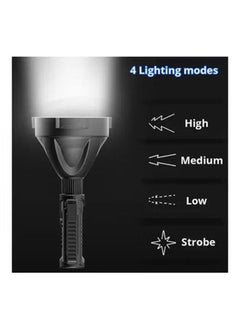 Arabest Rechargeable Spotlight Torch, LED Super Bright P70 High Lumen Handheld Tactical Torch, 4 Brightness Modes and IPX6 Waterproof Large Searchlight with USB Output and Foldable Tripod for Camping/Hunting  - Image 4