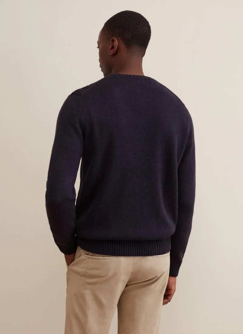 Ovs Diamond Pullover With Cable-Knit Design