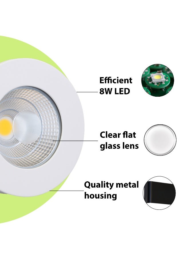ALFRIDAY Surface-Mount LED Downlight, 8W COB, 3000K Warm, Low-Glare Ceiling Spot - Image 5