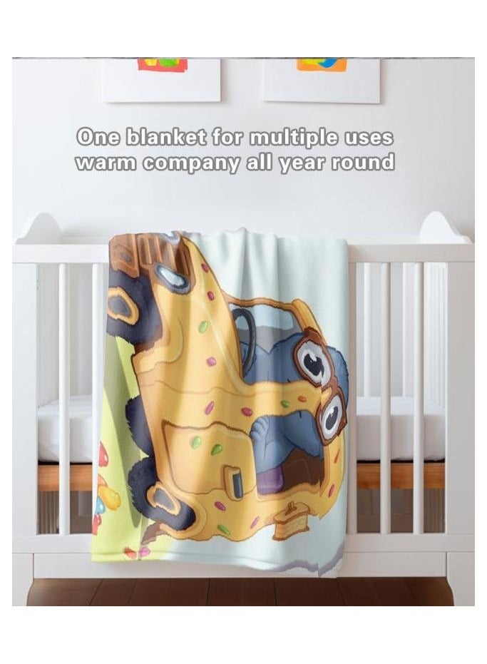 Baby and children's cartoon flannel thin blanket (warm and comfortable, suitable for sleep, games) 70cm*100cm - 1199