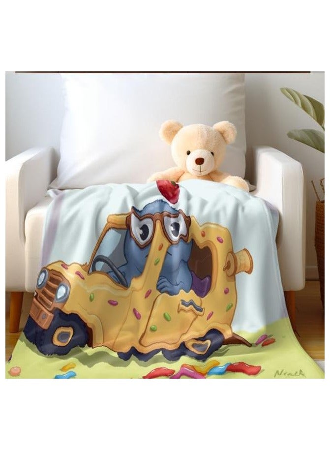 Baby and children's cartoon flannel thin blanket (warm and comfortable, suitable for sleep, games) 70cm*100cm - 1199