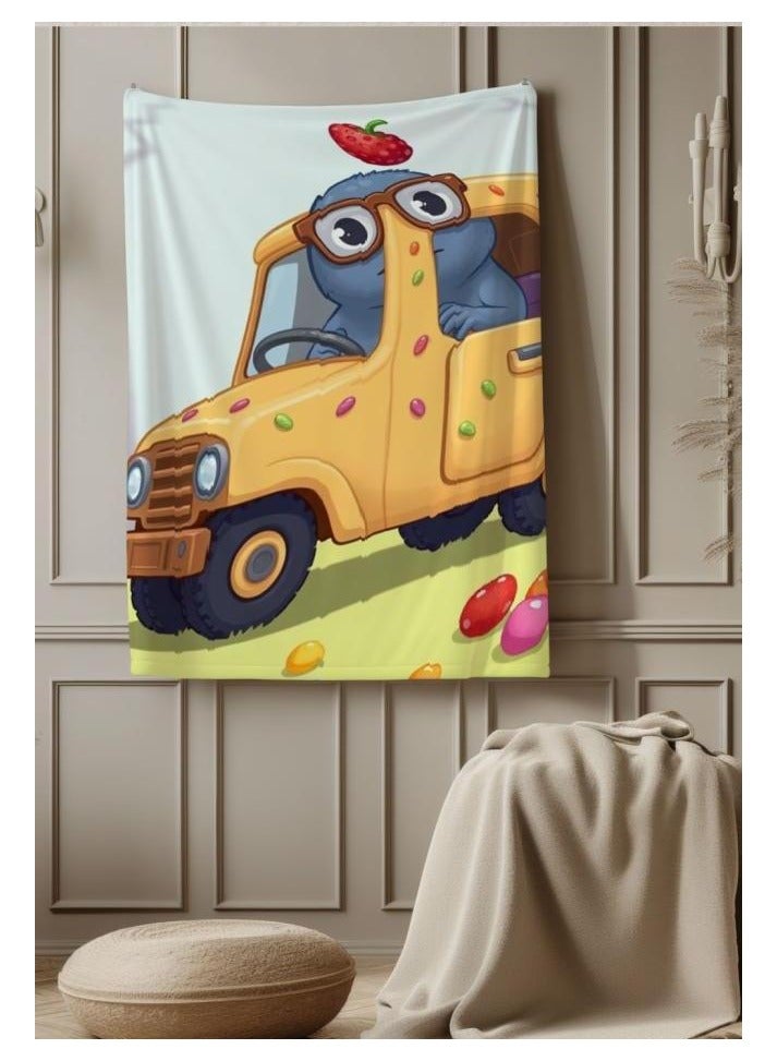 Baby and children's cartoon flannel thin blanket (warm and comfortable, suitable for sleep, games) 70cm*100cm - 1199
