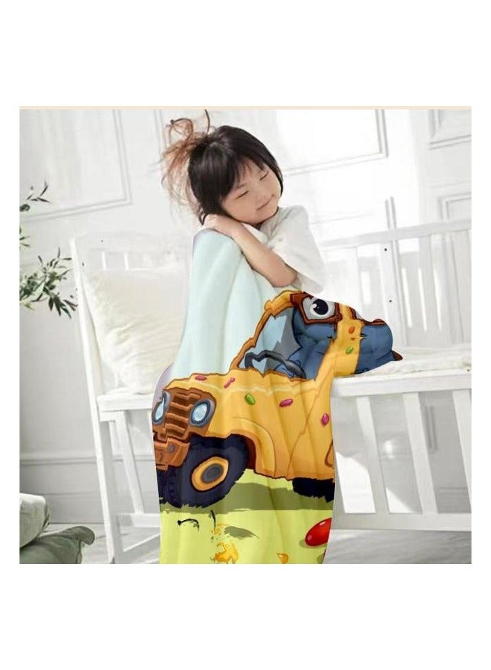 Baby and children's cartoon flannel thin blanket (warm and comfortable, suitable for sleep, games) 70cm*100cm - 1199