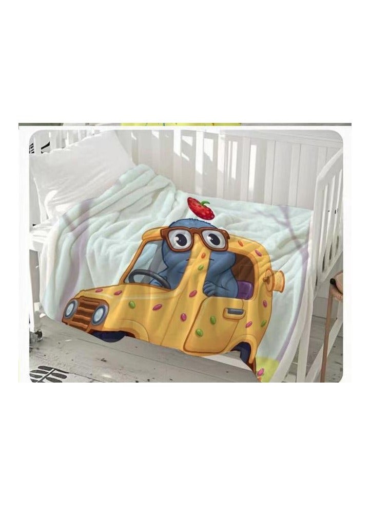 Baby and children's cartoon flannel thin blanket (warm and comfortable, suitable for sleep, games) 70cm*100cm - 1199