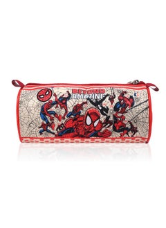 Kuber Industries Kuber Industries Round Pencil Pouch | Amazing Spiderman Pencil Pouch for Kids | Multi-Purpose Travel Pouch | Stationary Holder | Travel Organizer | School Pencil Pouches | Geometry Box | Blue  - Image 1