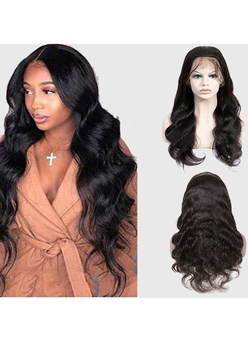 Estelle Human Hair Straight Wigs with 13x4 Lace Front Lace Nature Black Body Wave - Image 1
