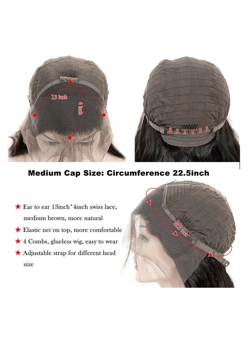 Estelle Human Hair Straight Wigs with 13x4 Lace Front Lace Nature Black Body Wave - Image 4