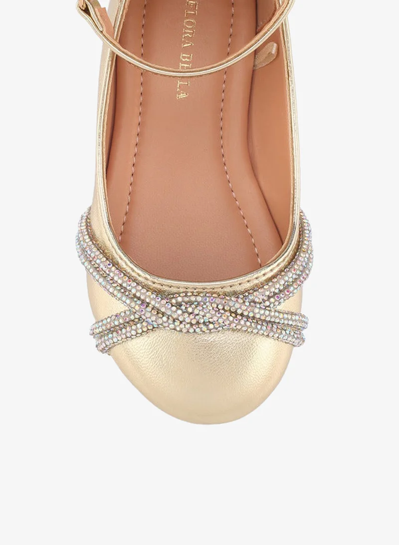Flora Bella By Shoexpress Flora Bella Girls Embellished Hook & Loop Mary Jane Shoes