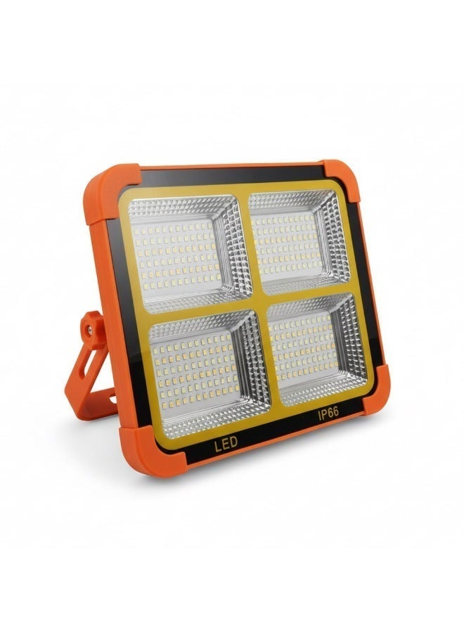 Multifunctional Solar LED Floodlight - USB Rechargeable with Power Bank Function - Red & Blue Emergency Lights - IP66 Waterproof - Image 1