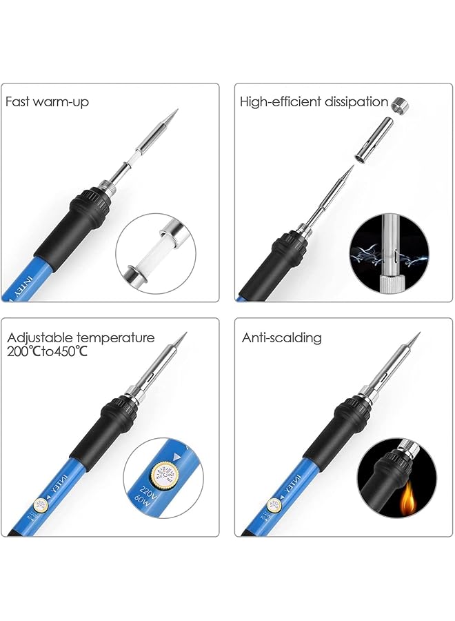 erorex Adjustable Temperature 60W Electric Soldering Iron Welding Tool Kit - Image 3