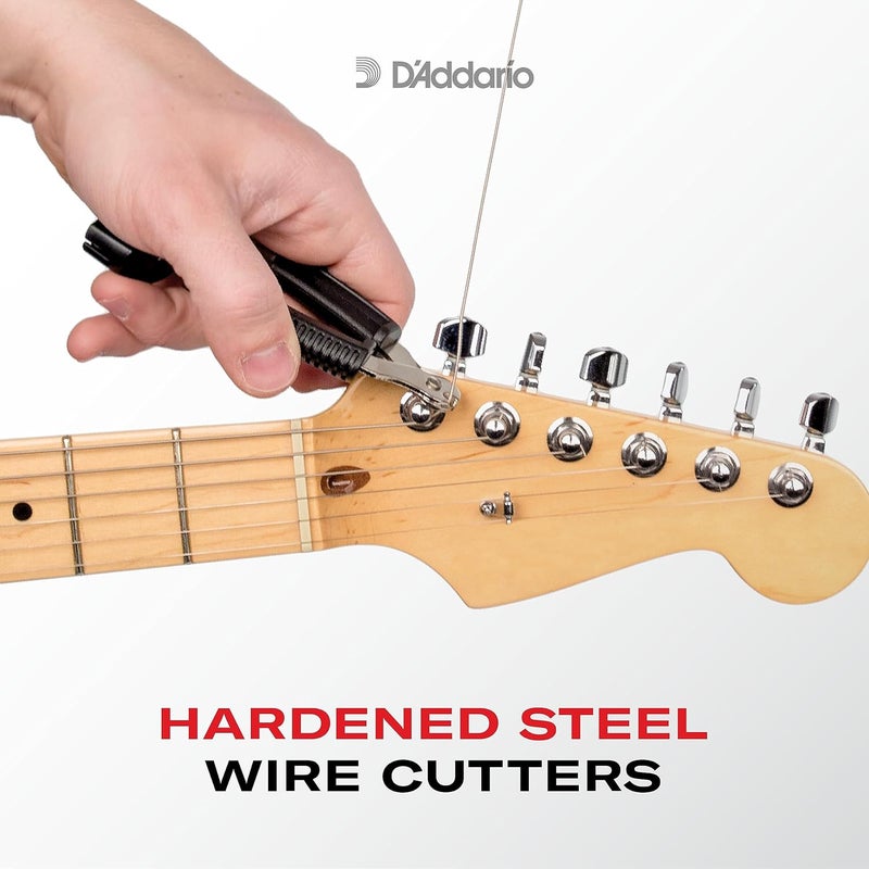 د'اداريو ملحقات D'Addario Pro-Winder أداة لف وقطع أوتار الجيتار – أداة إعادة تركيب الأوتار الكل في واحد – تتضمن مقصات، أداة سحب دبوس الجسر، أداة لف الأوتاد – مصممة لتناسب معظم الجيتارات - Image 5