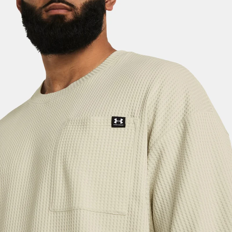 UNDER ARMOUR White Men's Rival Waffle T-Shirt for Men | Best Price UAE
