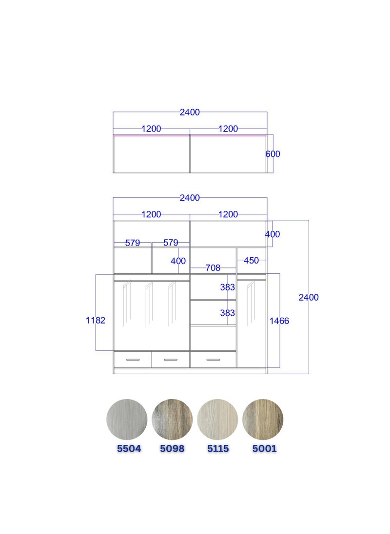Generic - Open dressing room width 240 cm Hight 220 cm - Image 1