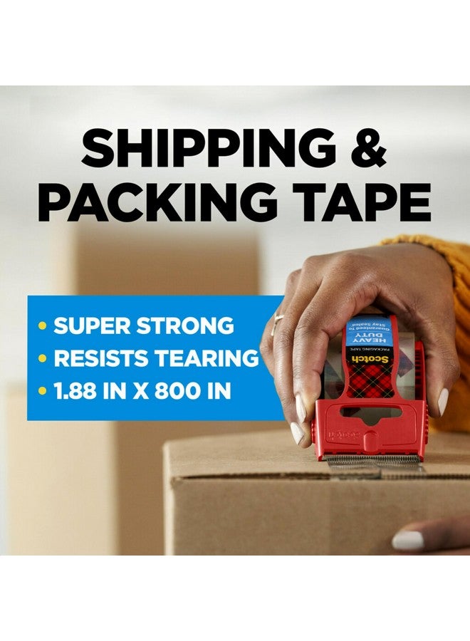 Scotch  Heavy Duty Shipping And Moving Packing Tape, Clear, Packing And Moving Supplies, 1.88 In. X 27.7 Yd., 1 Tape Roll With Dispenser - Image 2
