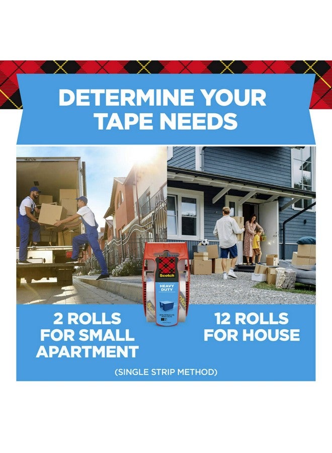 Scotch  Heavy Duty Shipping And Moving Packing Tape, Clear, Packing And Moving Supplies, 1.88 In. X 27.7 Yd., 1 Tape Roll With Dispenser - Image 5