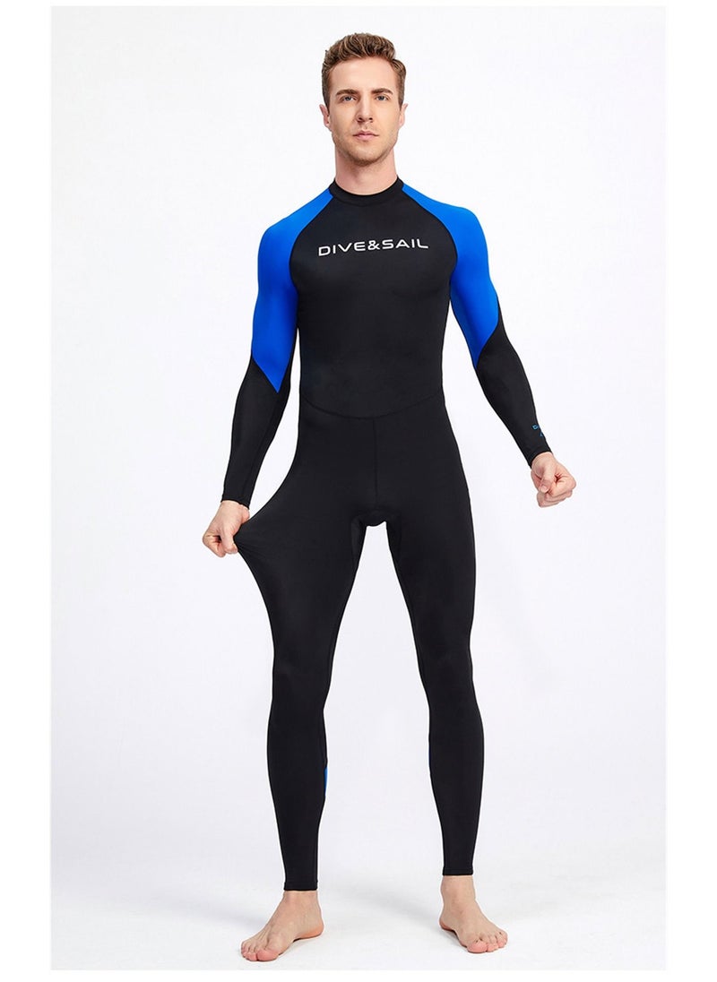 DIVE & SAIL Thin Men's Fast Drying Swimming Diving Suits With Anti Jellyfish Surfing Effect Blue  - Image 1