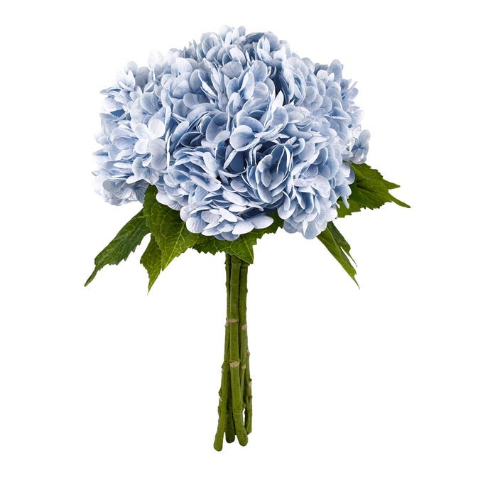 21IN BLUE ARTIFICIAL HYDRANGEA FLOWERS 5 PCS REAL TOUCH 3D PRINT LATEX FLOWERS FOR WEDDING CENTERPIECES BOUQUETS DIY FLORAL DECOR HOME DECORATION WITH STEMS