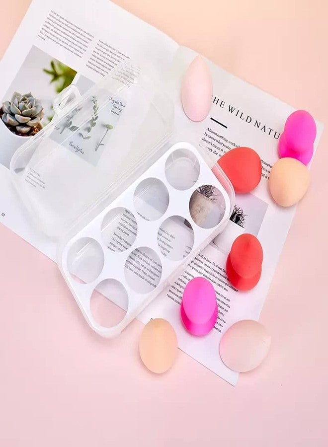 Sunaina Makeup Sponges Set Beauty Blender with Egg Case Soft Sponge for Liquid Foundation, Cream and Powder Latex Free wet and Dry Makeup (Color May Vary) (Pack of 8) - Image 5