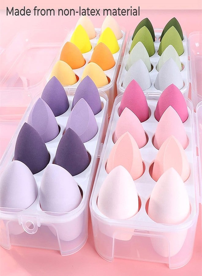 Sunaina Makeup Sponges Set Beauty Blender with Egg Case Soft Sponge for Liquid Foundation, Cream and Powder Latex Free wet and Dry Makeup (Color May Vary) (Pack of 8) - Image 2