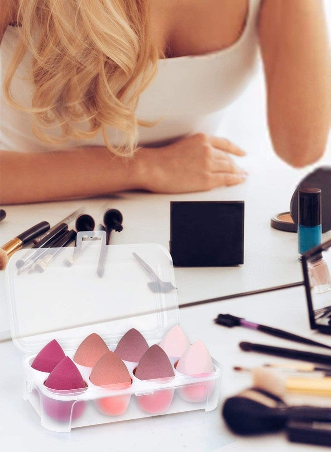 Sunaina Makeup Sponges Set Beauty Blender with Egg Case Soft Sponge for Liquid Foundation, Cream and Powder Latex Free wet and Dry Makeup (Color May Vary) (Pack of 8) - Image 3