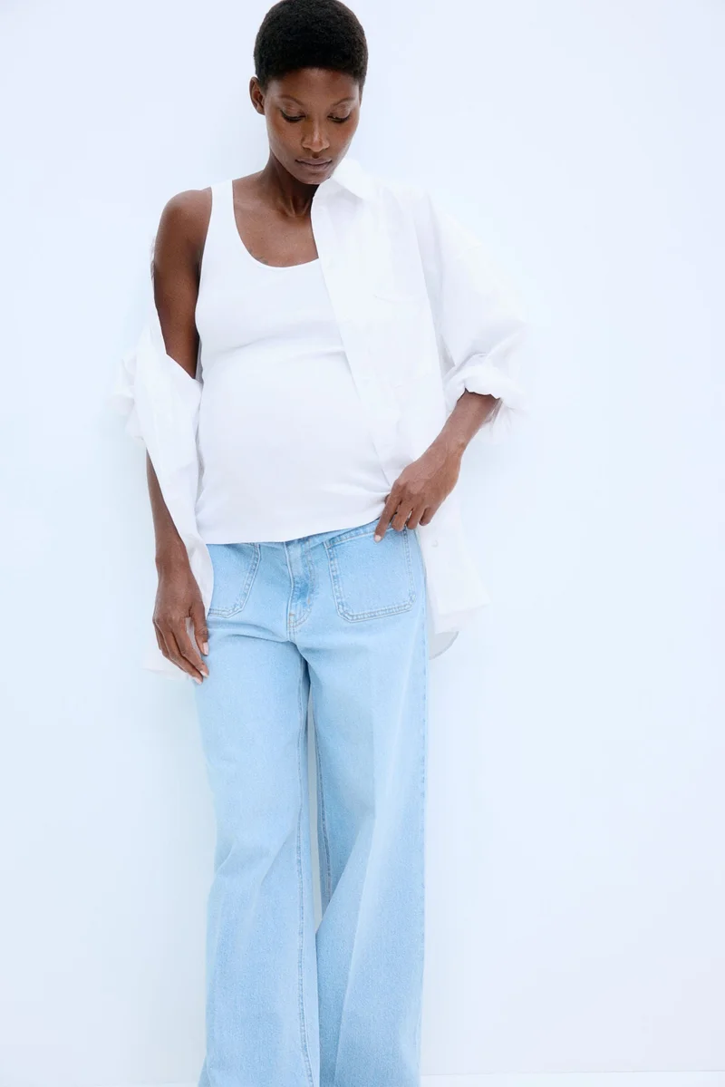 H&M MAMA 2-pack cotton vest tops